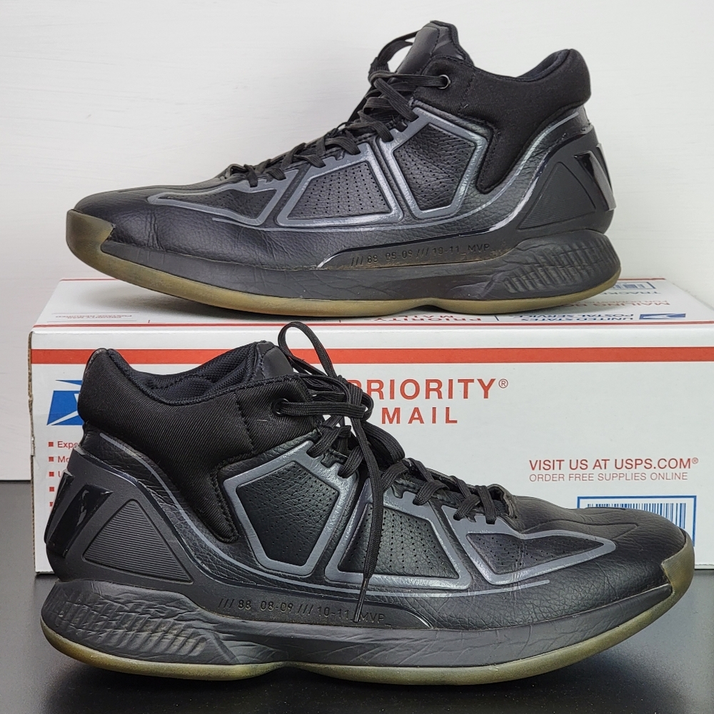 Adidas Derrick Rose 10 Black Grey Men's Shoes 11.5